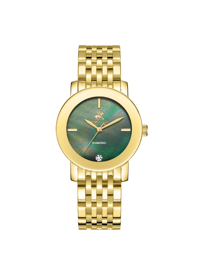 Women Analog Mother Of Pearl Green Dial Watch - BP3670C.170