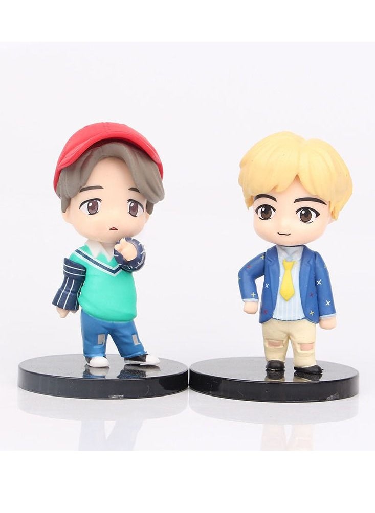 7-Piece BTS Bangton boys miniature statue series model desktop car ornaments