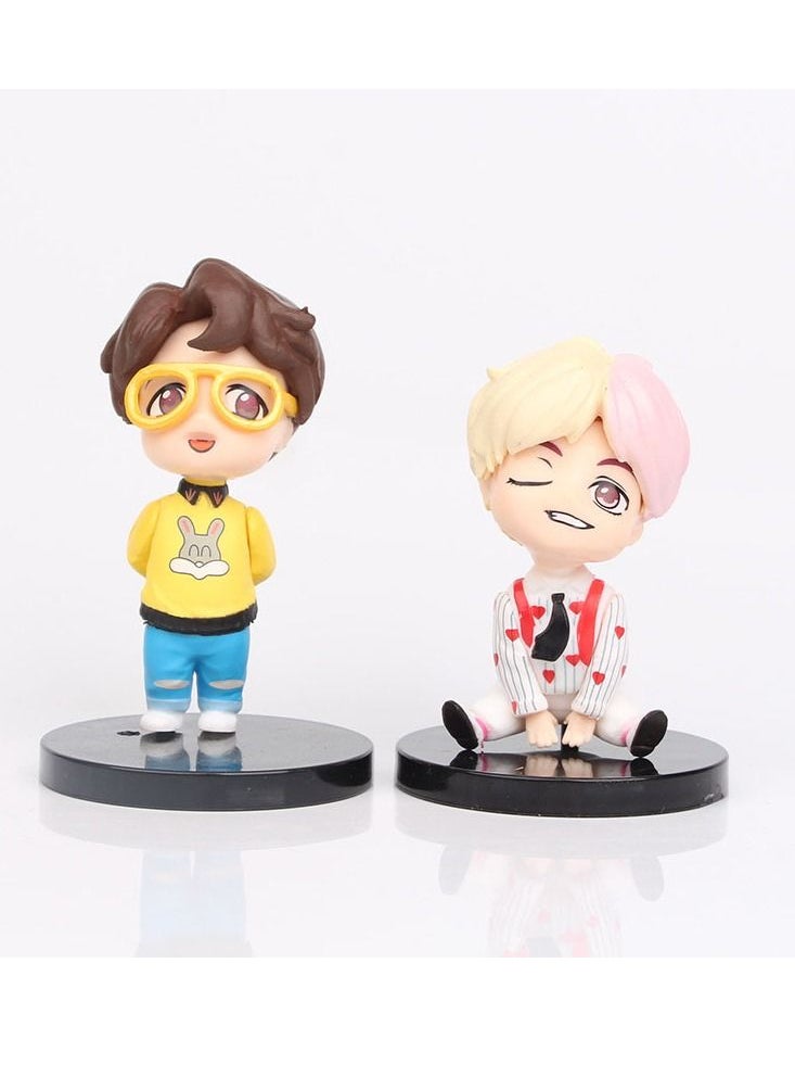 7-Piece BTS Bangton boys miniature statue series model desktop car ornaments