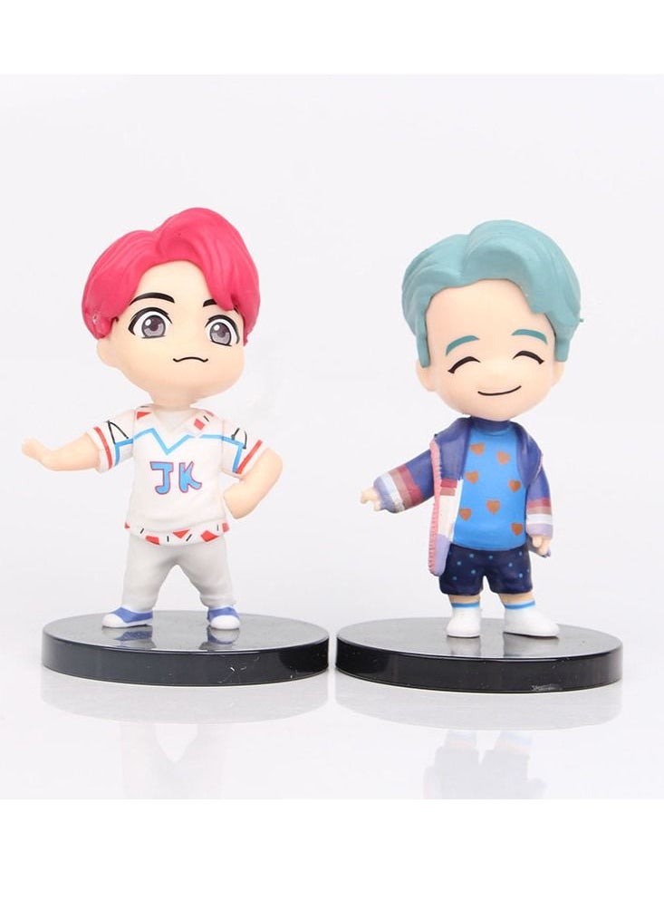 7-Piece BTS Bangton boys miniature statue series model desktop car ornaments