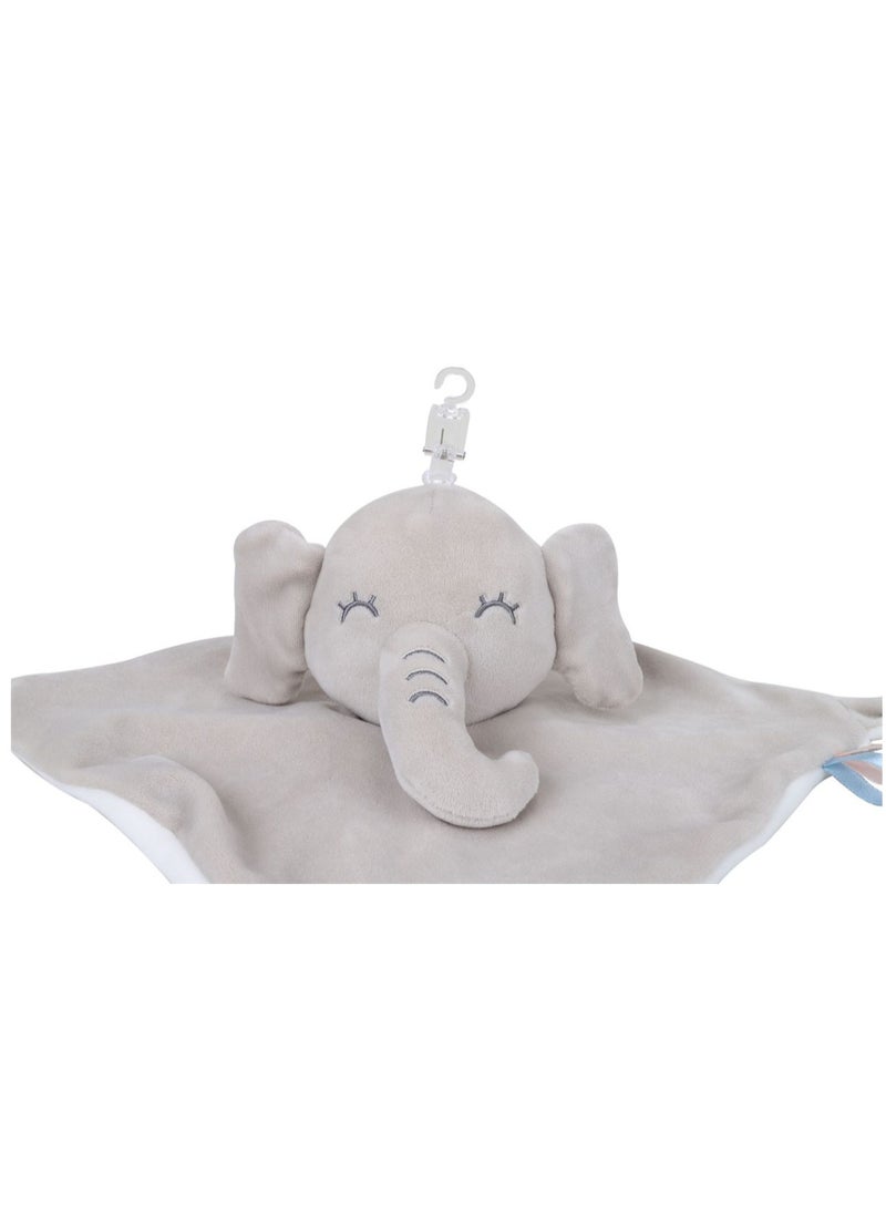 Cartoon Elephant Toddler Soothing Towel Figure Handkerchief Plush Toy Grey