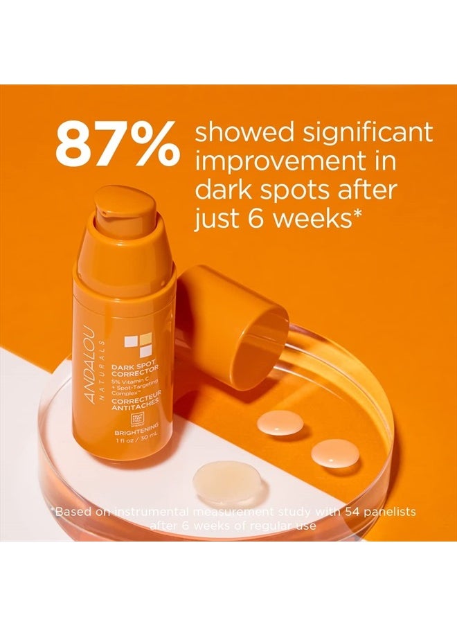 Turmeric + C Enlighten Serum, Skin Brightening with Vitamin C & Turmeric, Anti-Aging Care, Diminish Sun Damage, Lighten Skin, 1.1 Fl Oz.