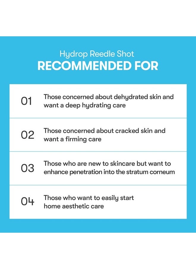 Hydrop Reedle Shot 300hL, Hyaluronic Acid Microneedling Serum, Intensive Hydrating & Moisturizing Exosome, Light-Weight, Soft Skin, Glass Skin, Korean Skin Booster, 1.69 Fl Oz.(50ml)