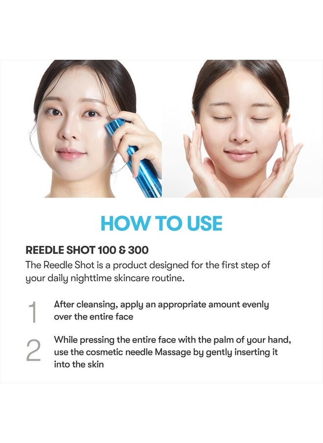 Hydrop Reedle Shot 300hL, Hyaluronic Acid Microneedling Serum, Intensive Hydrating & Moisturizing Exosome, Light-Weight, Soft Skin, Glass Skin, Korean Skin Booster, 1.69 Fl Oz.(50ml)