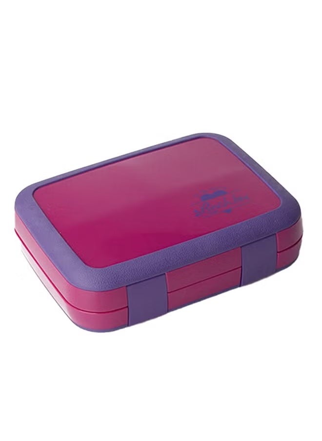 Portable And Waterproof  Eco-Friendly Bento PP Lunch Box With 4 Compartments 1200 Ml Purple