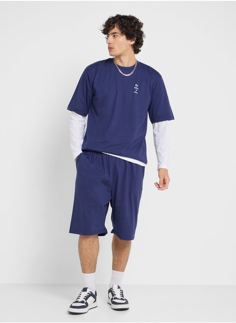 Graphic T-Shirts And Shorts Sets