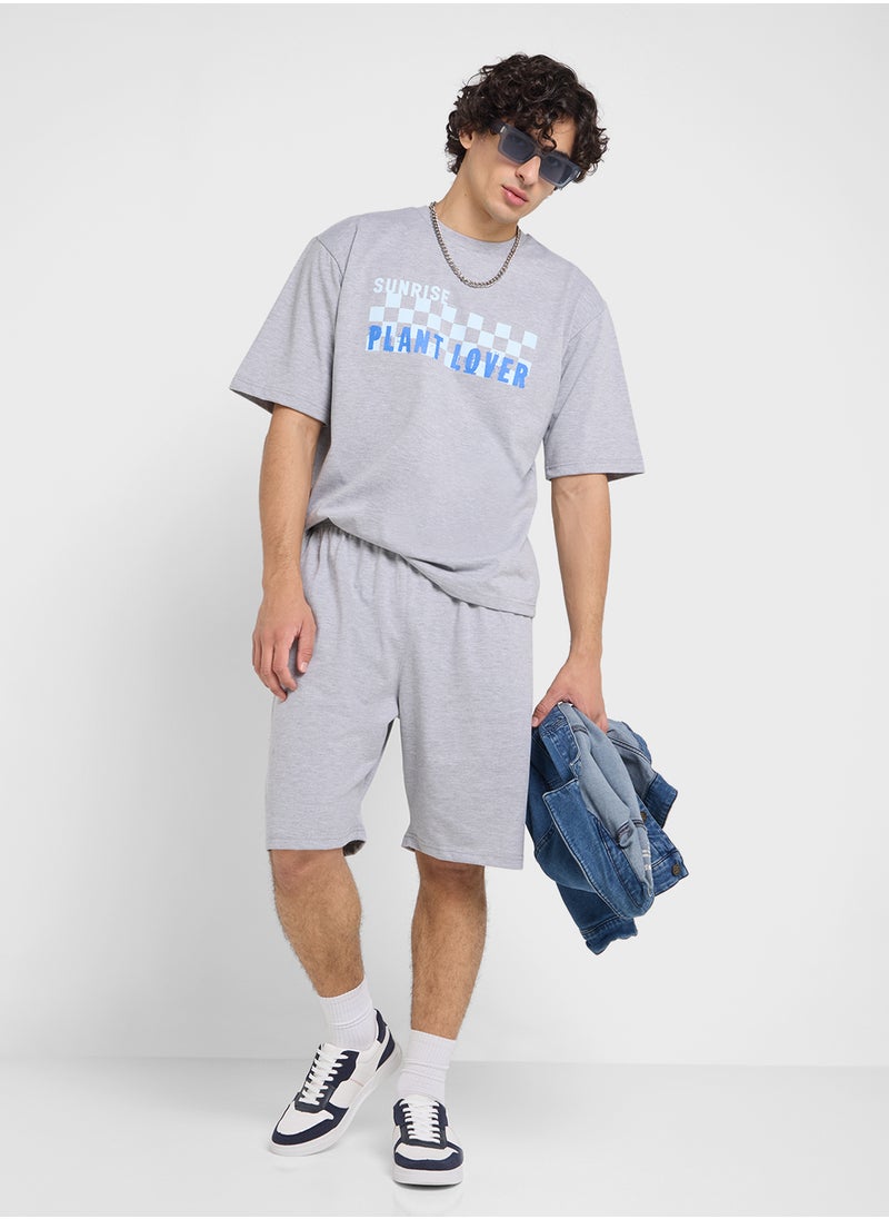 Graphic T-Shirts And Shorts Sets