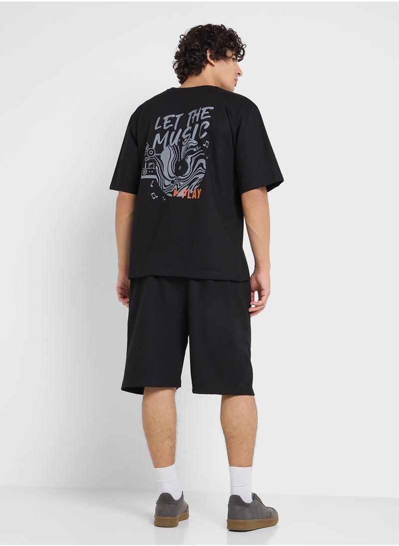 Graphic T-Shirts And Shorts Sets