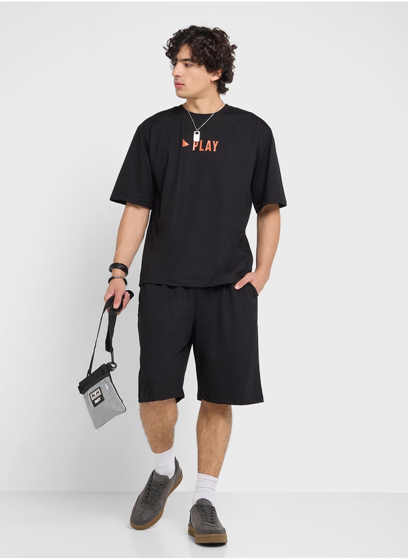 Graphic T-Shirts And Shorts Sets