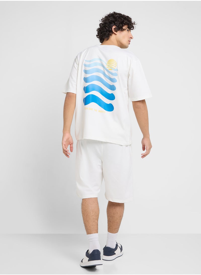 Graphic T-Shirts And Shorts Sets