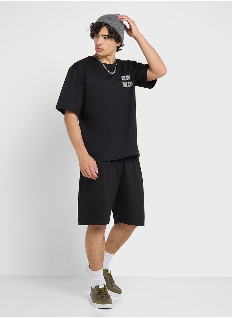 Graphic T-Shirts And Shorts Sets