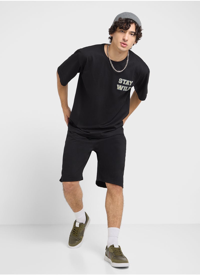 Graphic T-Shirts And Shorts Sets