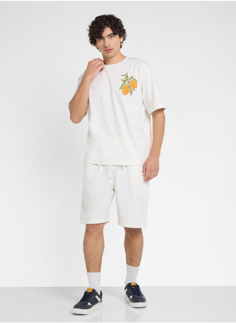 Graphic T-Shirts And Shorts Sets