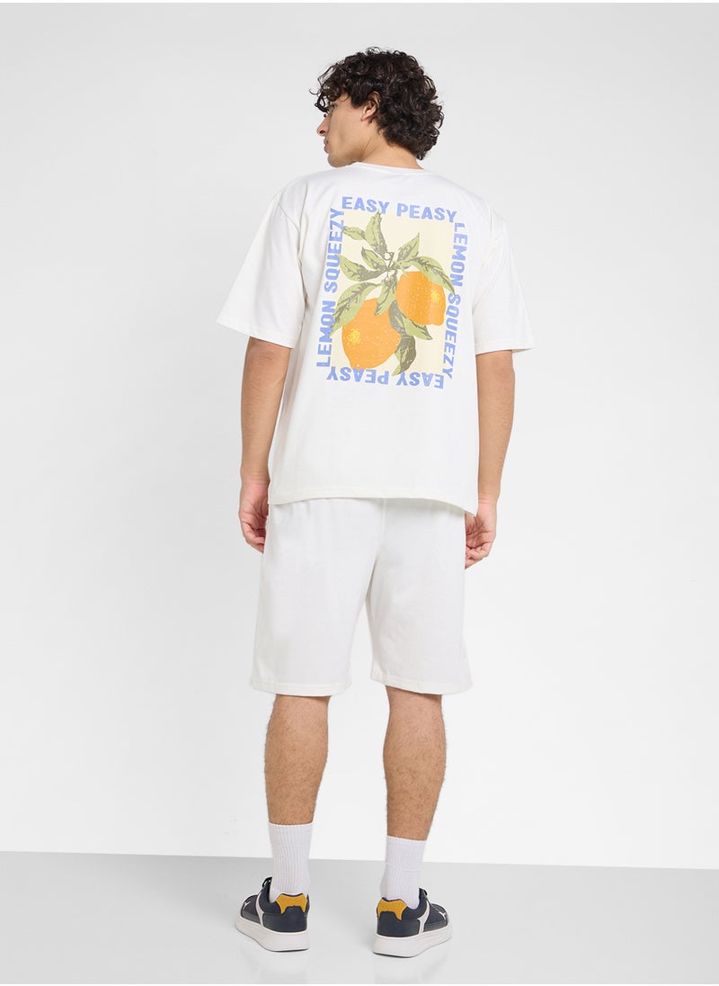Graphic T-Shirts And Shorts Sets