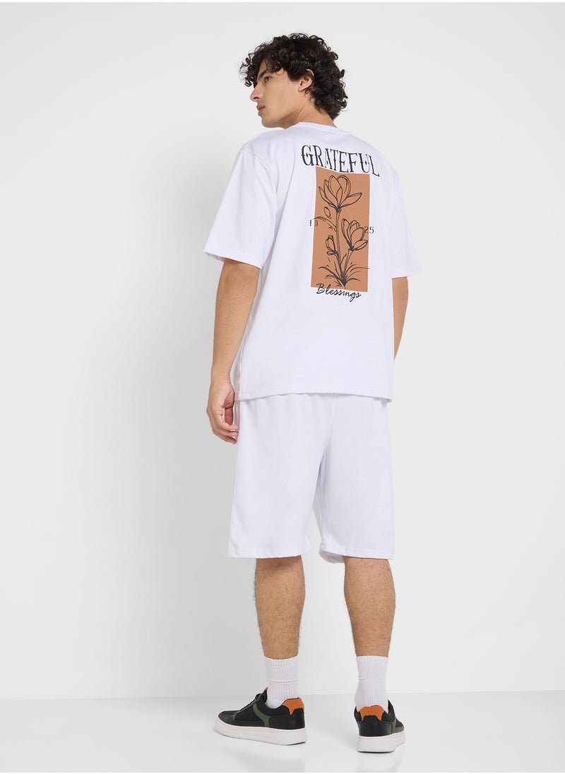 Graphic T-Shirts And Shorts Sets
