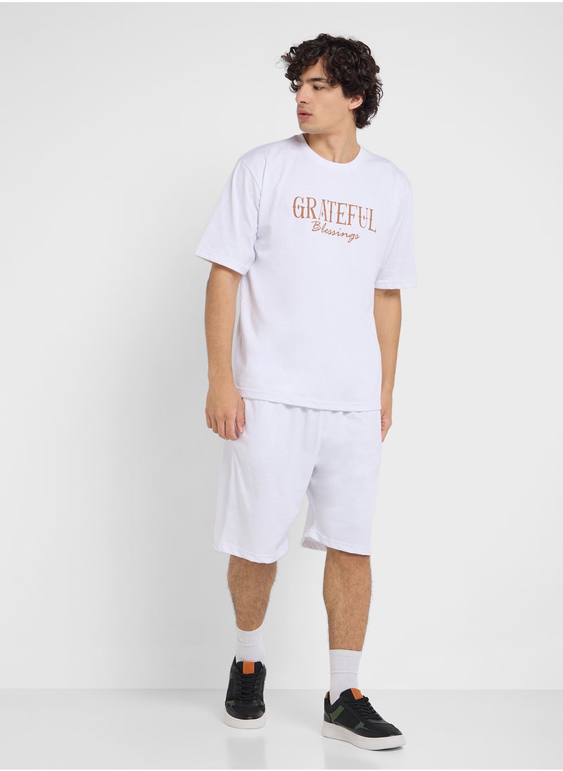 Graphic T-Shirts And Shorts Sets