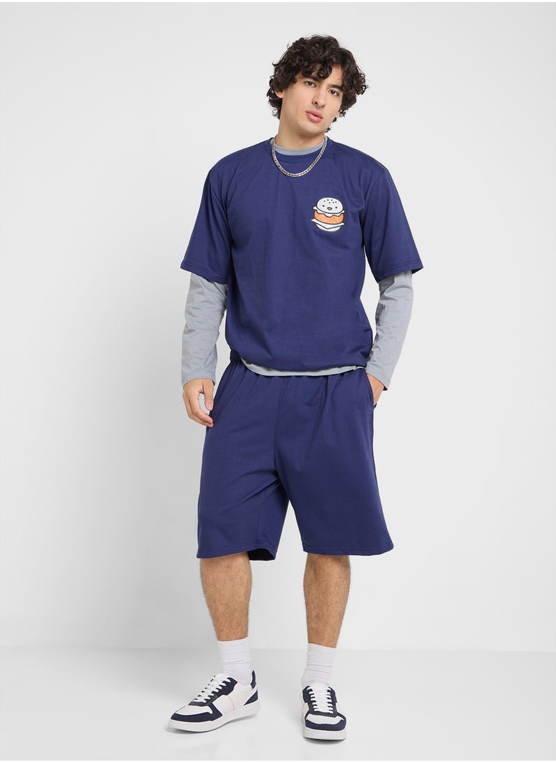 Graphic T-Shirts And Shorts Sets