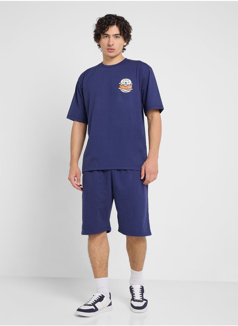 Graphic T-Shirts And Shorts Sets