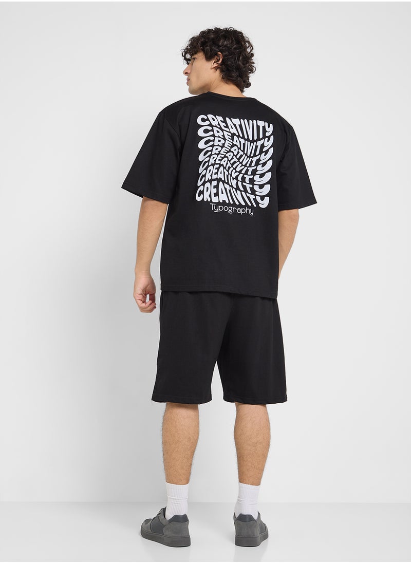 Graphic T-Shirts And Shorts Sets
