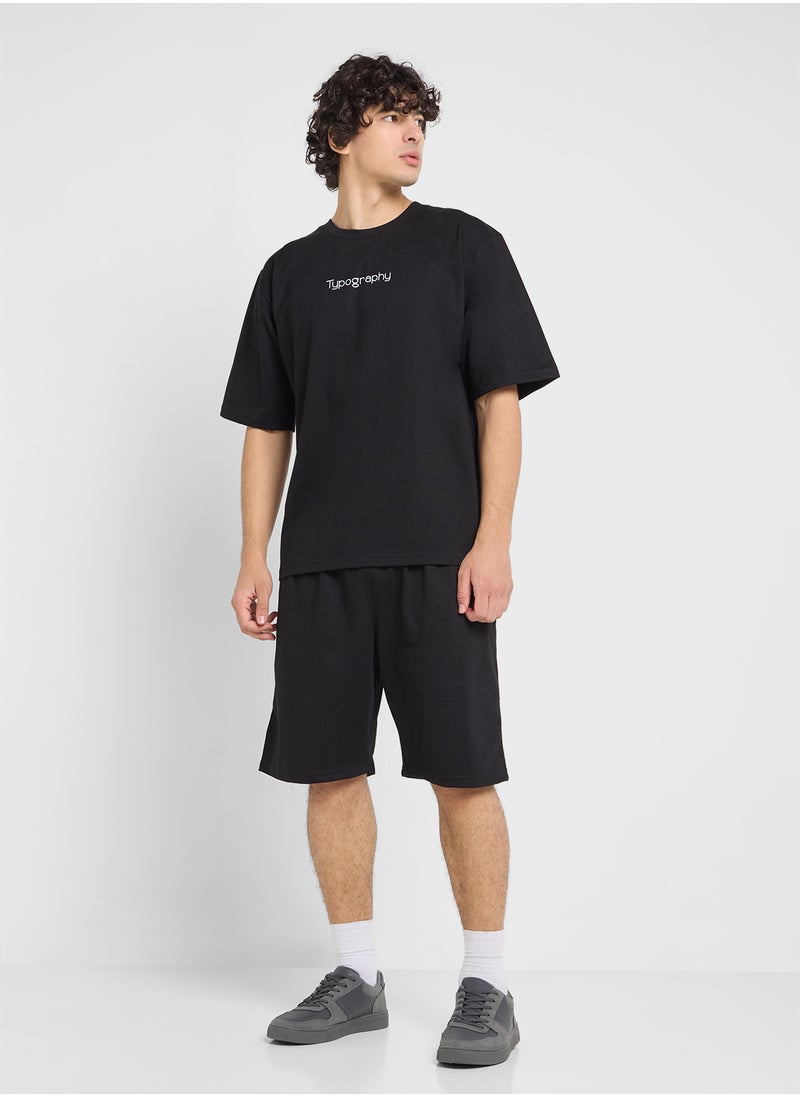Graphic T-Shirts And Shorts Sets