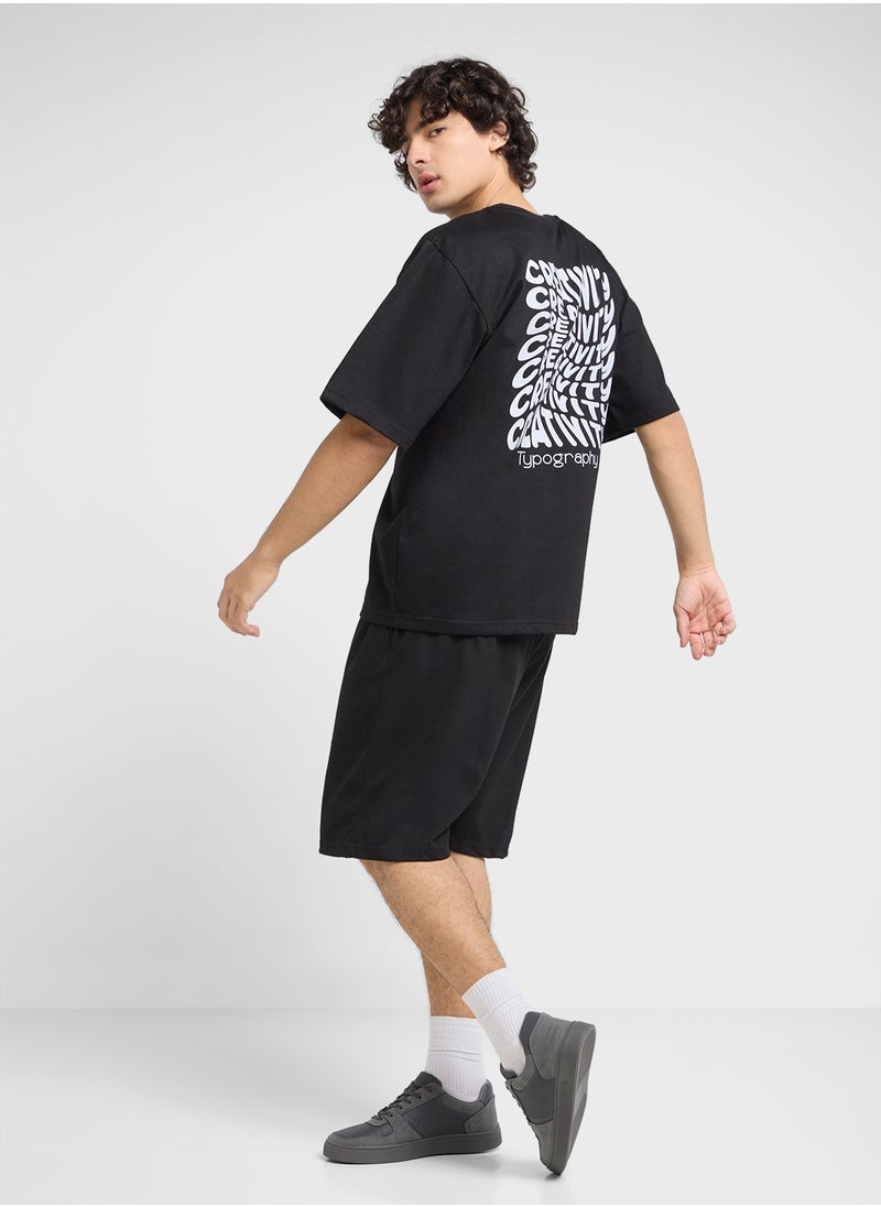 Graphic T-Shirts And Shorts Sets