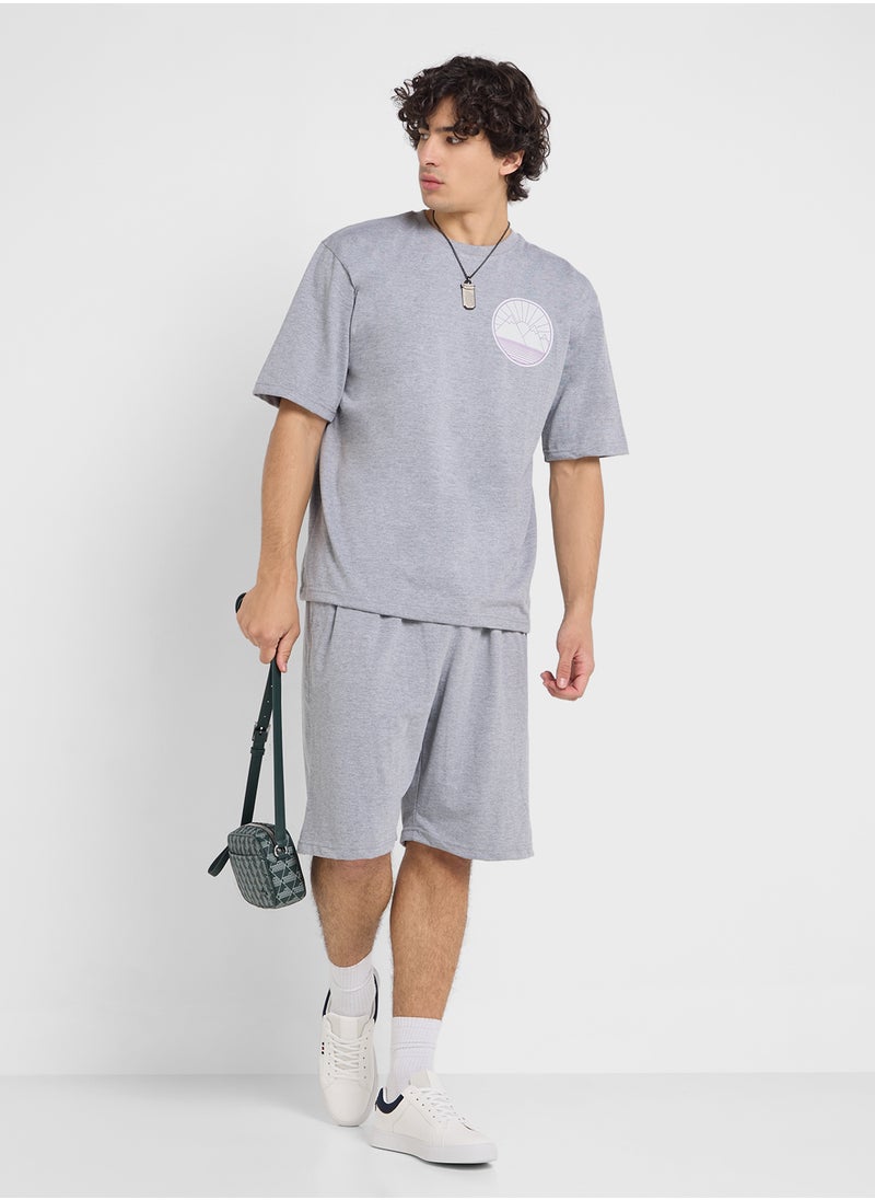 Graphic T-Shirts And Shorts Sets