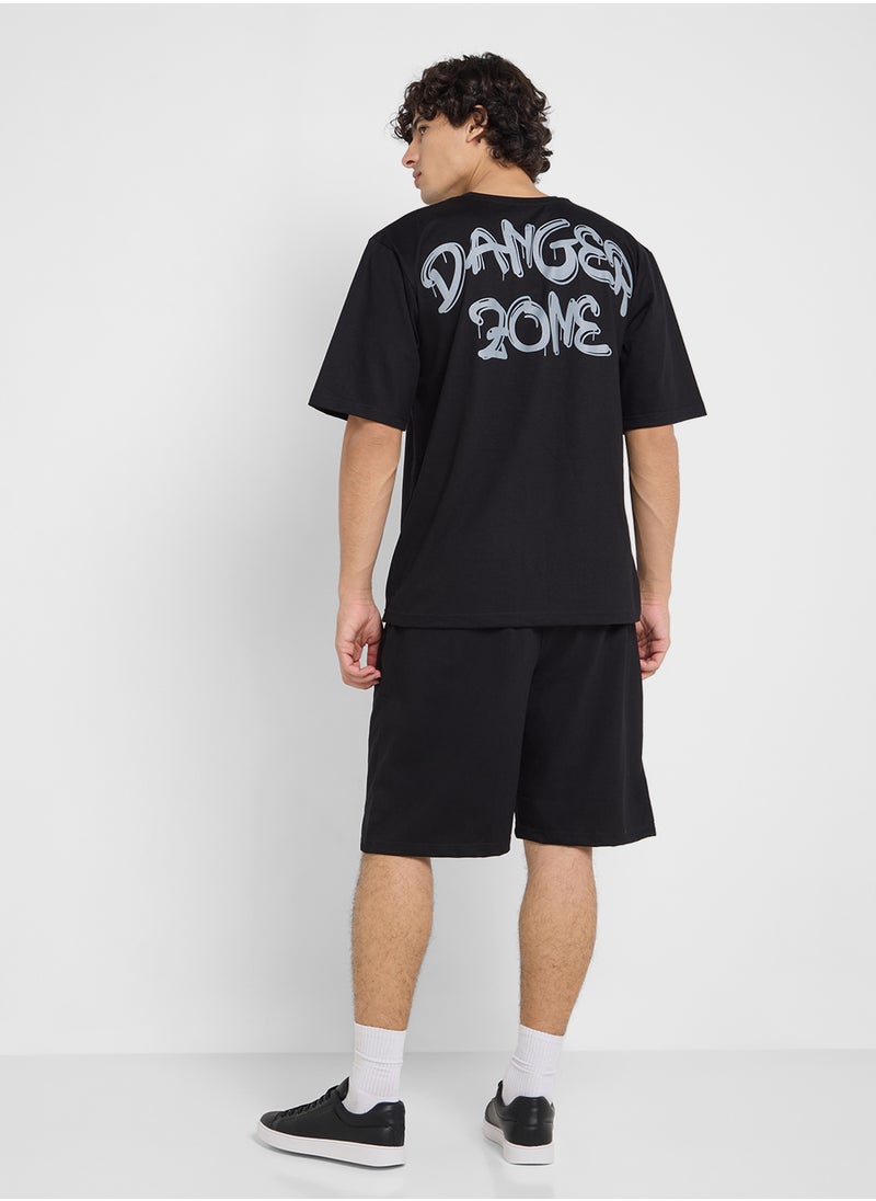 Graphic T-Shirts And Shorts Sets