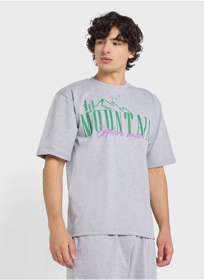 Graphic T-Shirts And Shorts Sets