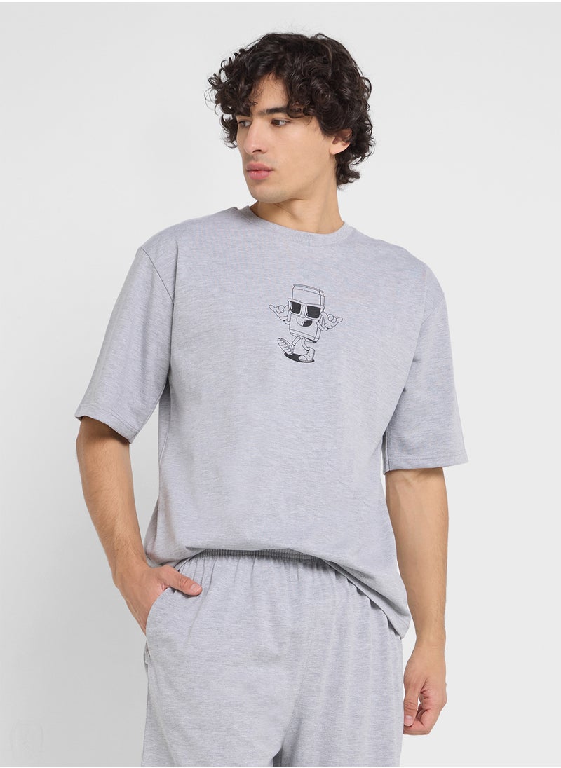 Graphic T-Shirts And Shorts Sets