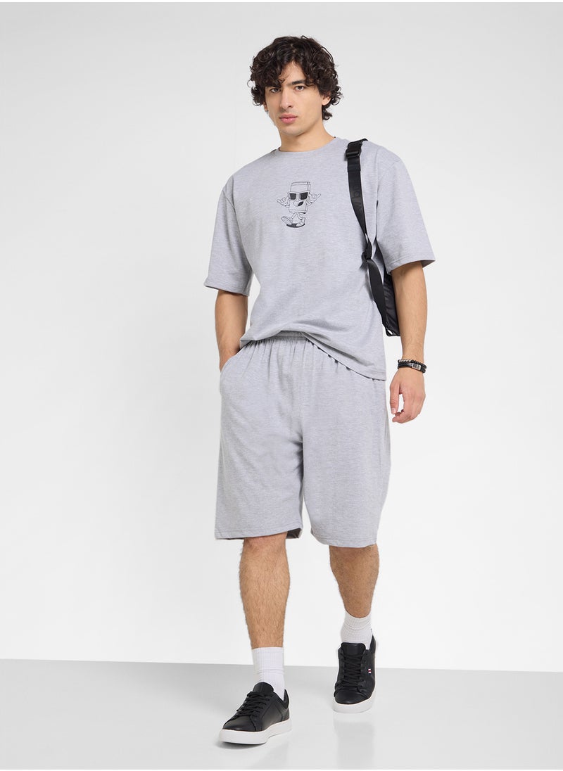 Graphic T-Shirts And Shorts Sets
