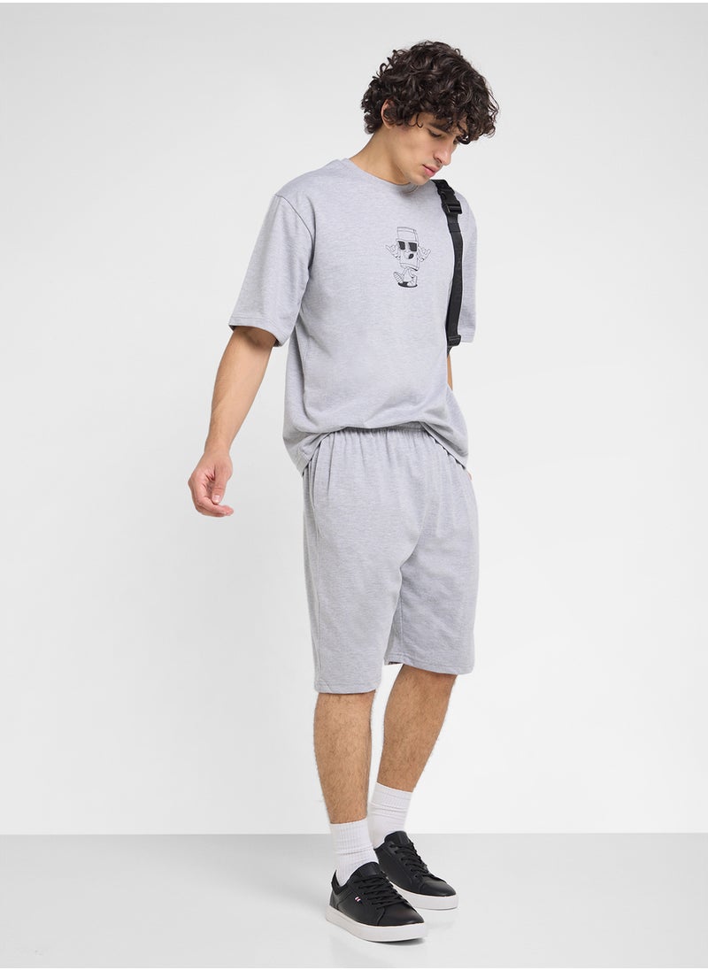 Graphic T-Shirts And Shorts Sets