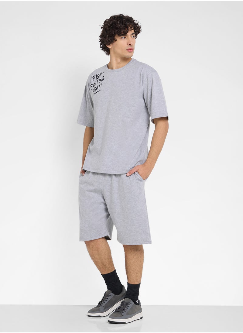 Graphic T-Shirts And Shorts Sets