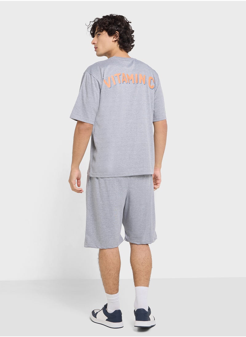Graphic T-Shirts And Shorts Sets