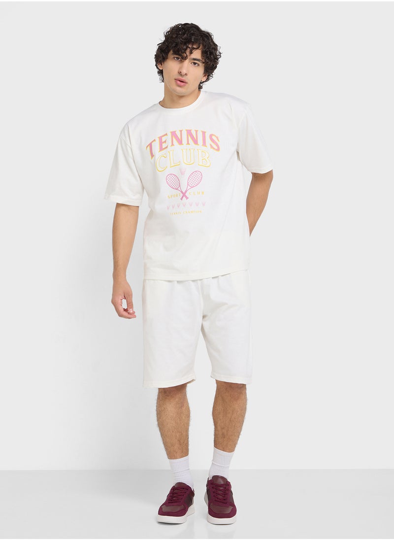 Graphic T-Shirts And Shorts Sets