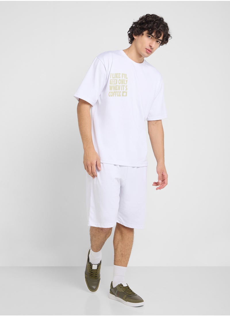 Graphic T-Shirts And Shorts Sets