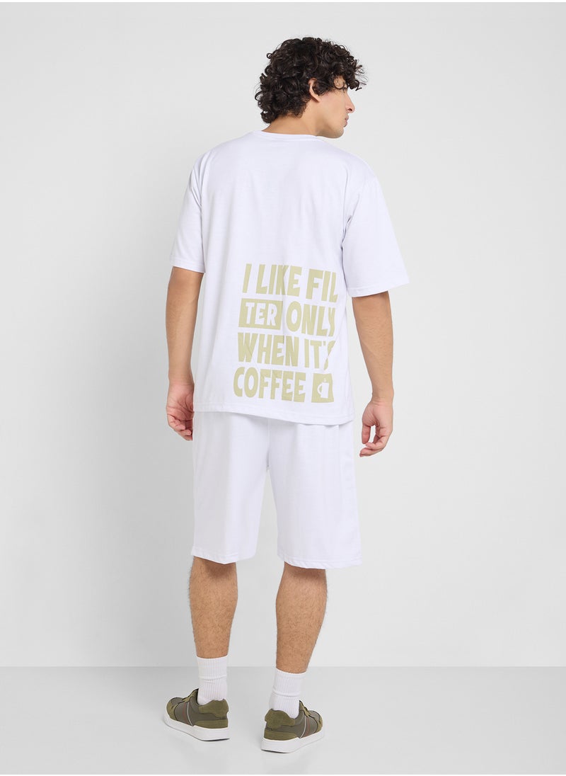 Graphic T-Shirts And Shorts Sets