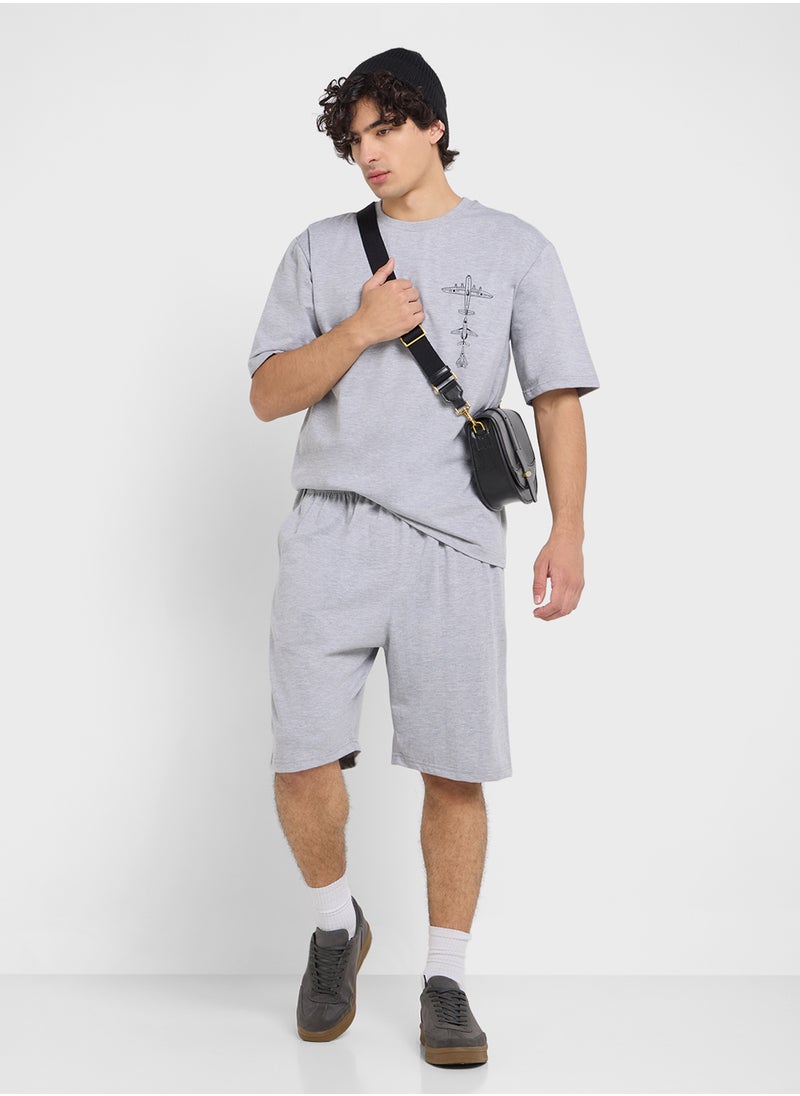 Graphic T-Shirts And Shorts Sets