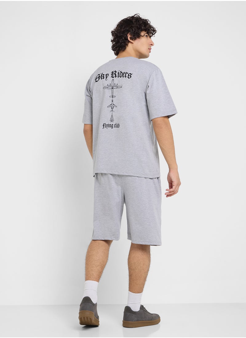 Graphic T-Shirts And Shorts Sets