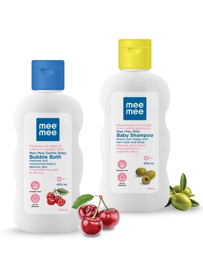 Mee Mee Gentle Baby Bubble Bath and Mild Baby Shampoo, 500ml