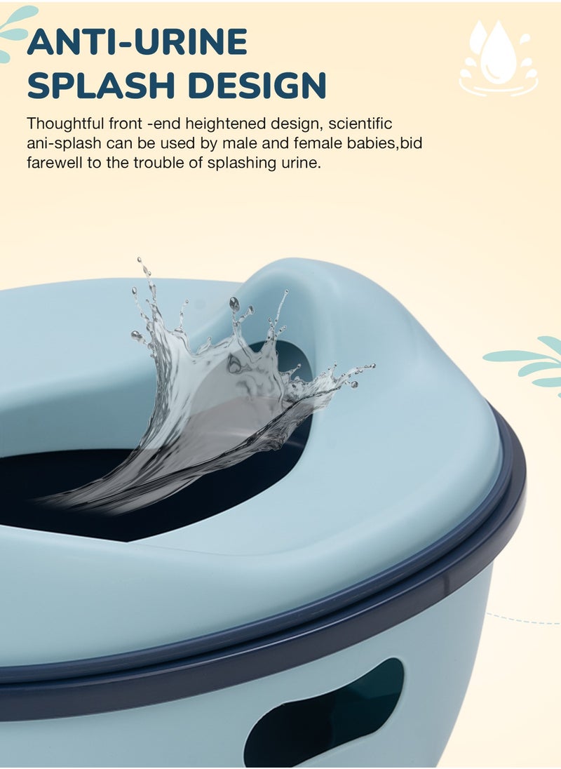 Baybee 3 in 1 Nando Baby Potty Seat For Kids, Baby Potty Training Seat Chair With Splash Guard & Potty Step Stool for Toddlers Kids Western Toilet Seat Potty Seat For 0 to 5 Years Boy Girl Blue