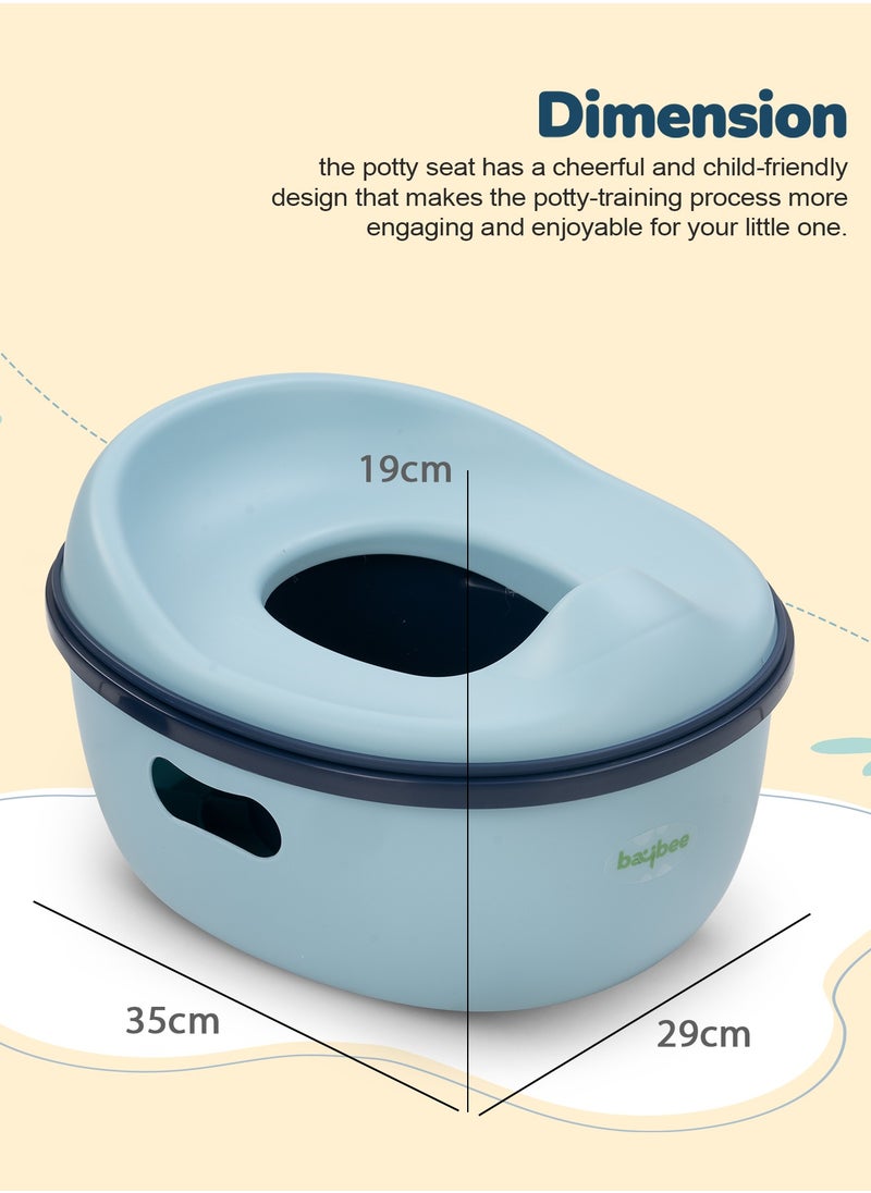 Baybee 3 in 1 Nando Baby Potty Seat For Kids, Baby Potty Training Seat Chair With Splash Guard & Potty Step Stool for Toddlers Kids Western Toilet Seat Potty Seat For 0 to 5 Years Boy Girl Blue