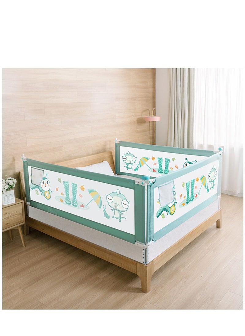 Bed Rail for Toddlers - (1 Pack 1.8 m) Toddler Bed Rails with Double Child Lock, Bed Rail for Baby Kids with Pattern, Infants Height Adjustment Guardrail for Queen Size Bed