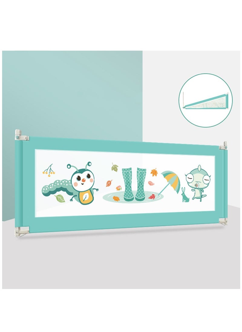Bed Rail for Toddlers - (1 Pack 1.8 m) Toddler Bed Rails with Double Child Lock, Bed Rail for Baby Kids with Pattern, Infants Height Adjustment Guardrail for Queen Size Bed