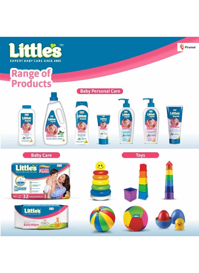 Little's Soft Cleansing Baby Wipes Lid, 80 Wipes (Pack of 6)