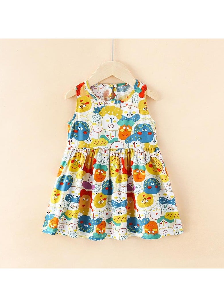 Girls Summer  Halter Dress  Cotton  Children Floral Dress