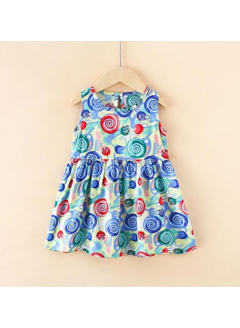 Girls Summer  Halter Dress  Cotton  Children Floral Dress