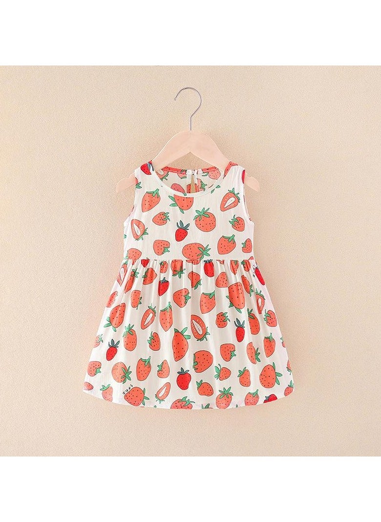 Girls Summer  Halter Dress  Cotton  Children Floral Dress