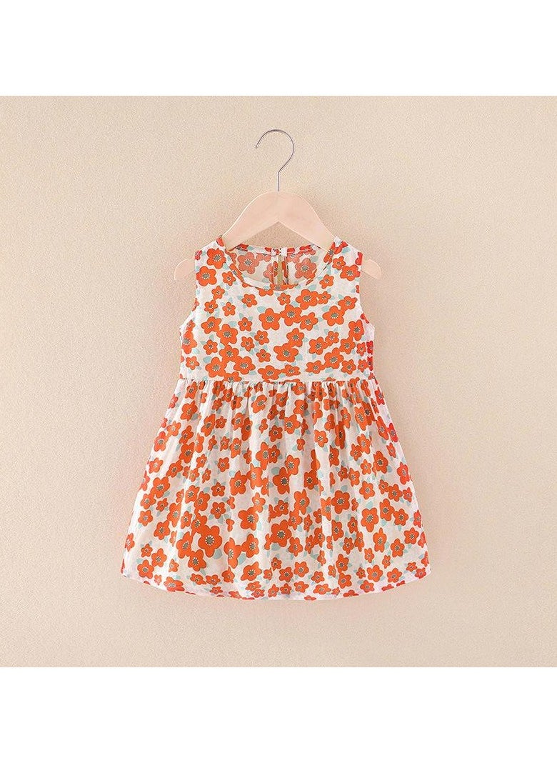 Girls Summer  Halter Dress  Cotton  Children Floral Dress