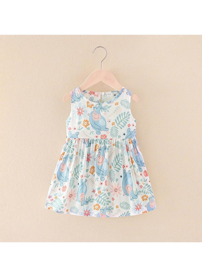 Girls Summer  Halter Dress  Cotton  Children Floral Dress