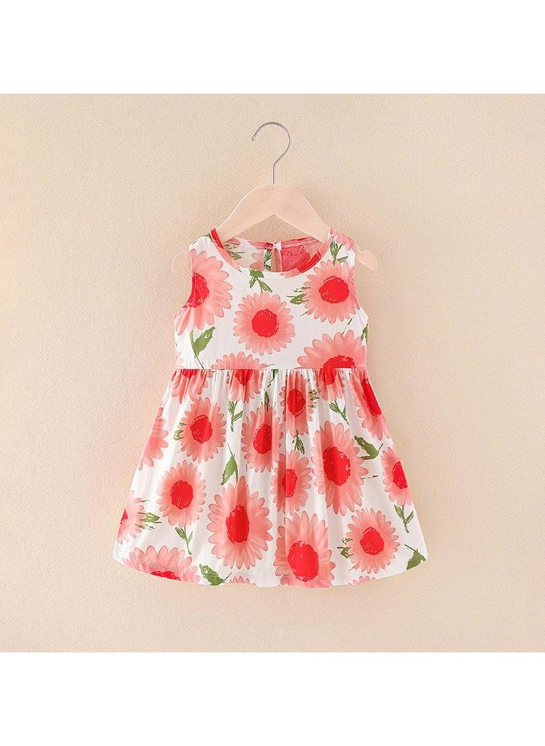 Girls Summer  Halter Dress  Cotton  Children Floral Dress